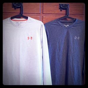 2 Like New Under Armor Coldgear Shirts Men's Small